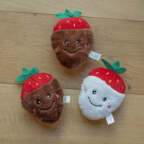 Hondenspeelgoed - Zippy Paws - Miniz 3-pack Chocolate Covered Strawberries