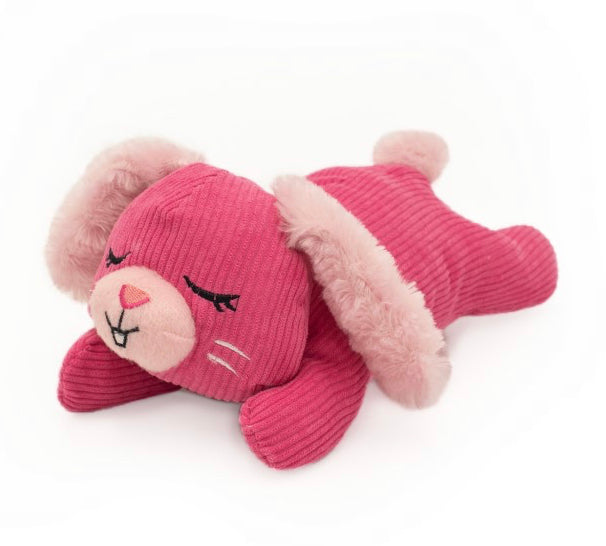 Stil hondenspeelgoed - Snooziez with Shhhqueaker – Zippy Paws - krokodil, beer, olifant en konijn